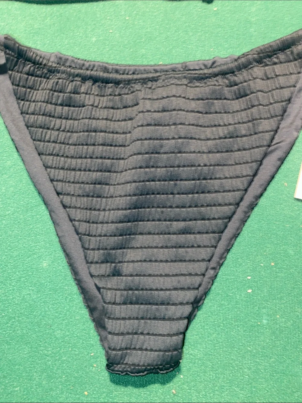 Kith Women's dk green Textured Triangle Bikini Set